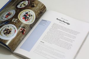 cookbook design, typography recipe